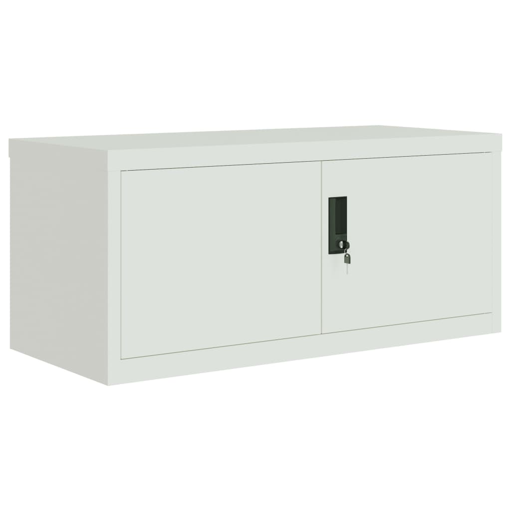Armadio Classificatore Grigio Chiaro 90x40x110 cm in Acciaio | homemem39