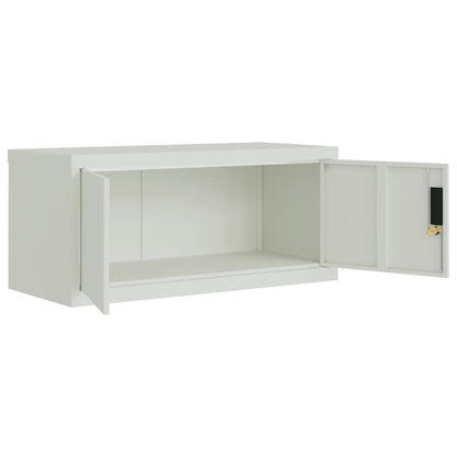 Armadio Classificatore Grigio Chiaro 90x40x110 cm in Acciaio | homemem39