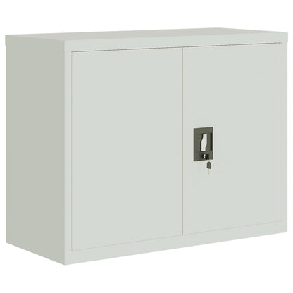 Armadio Classificatore Grigio Chiaro 90x40x110 cm in Acciaio | homemem39