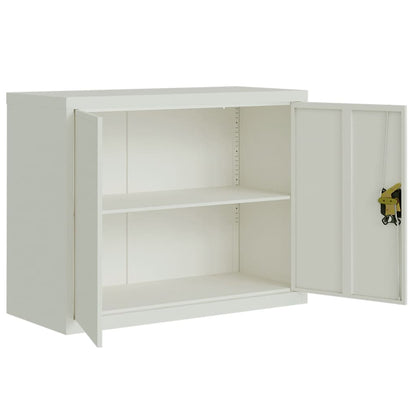 Armadio Classificatore Grigio Chiaro 90x40x110 cm in Acciaio | homemem39