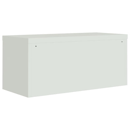 Armadio Classificatore Grigio Chiaro 90x40x130 cm in Acciaio | homemem39