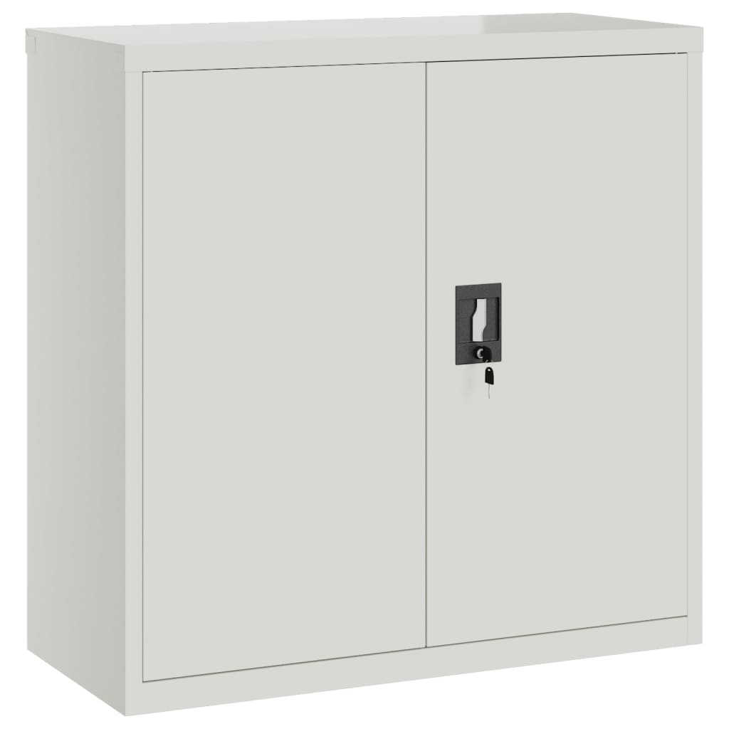 Armadio Classificatore Grigio Chiaro 90x40x130 cm in Acciaio | homemem39