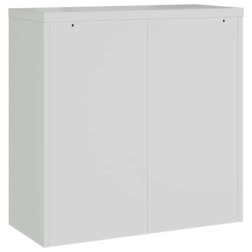 Armadio Classificatore Grigio Chiaro 90x40x130 cm in Acciaio | homemem39