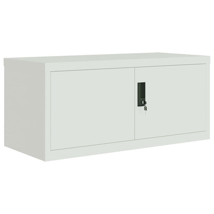 Armadio Classificatore Grigio Chiaro 90x40x145 cm in Acciaio | homemem39