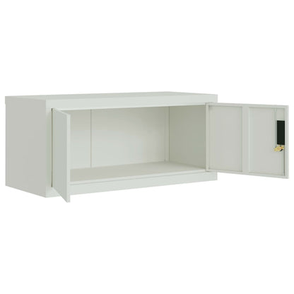 Armadio Classificatore Grigio Chiaro 90x40x145 cm in Acciaio | homemem39