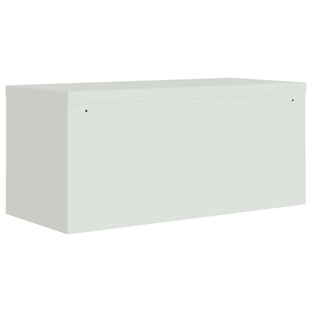 Armadio Classificatore Grigio Chiaro 90x40x145 cm in Acciaio | homemem39