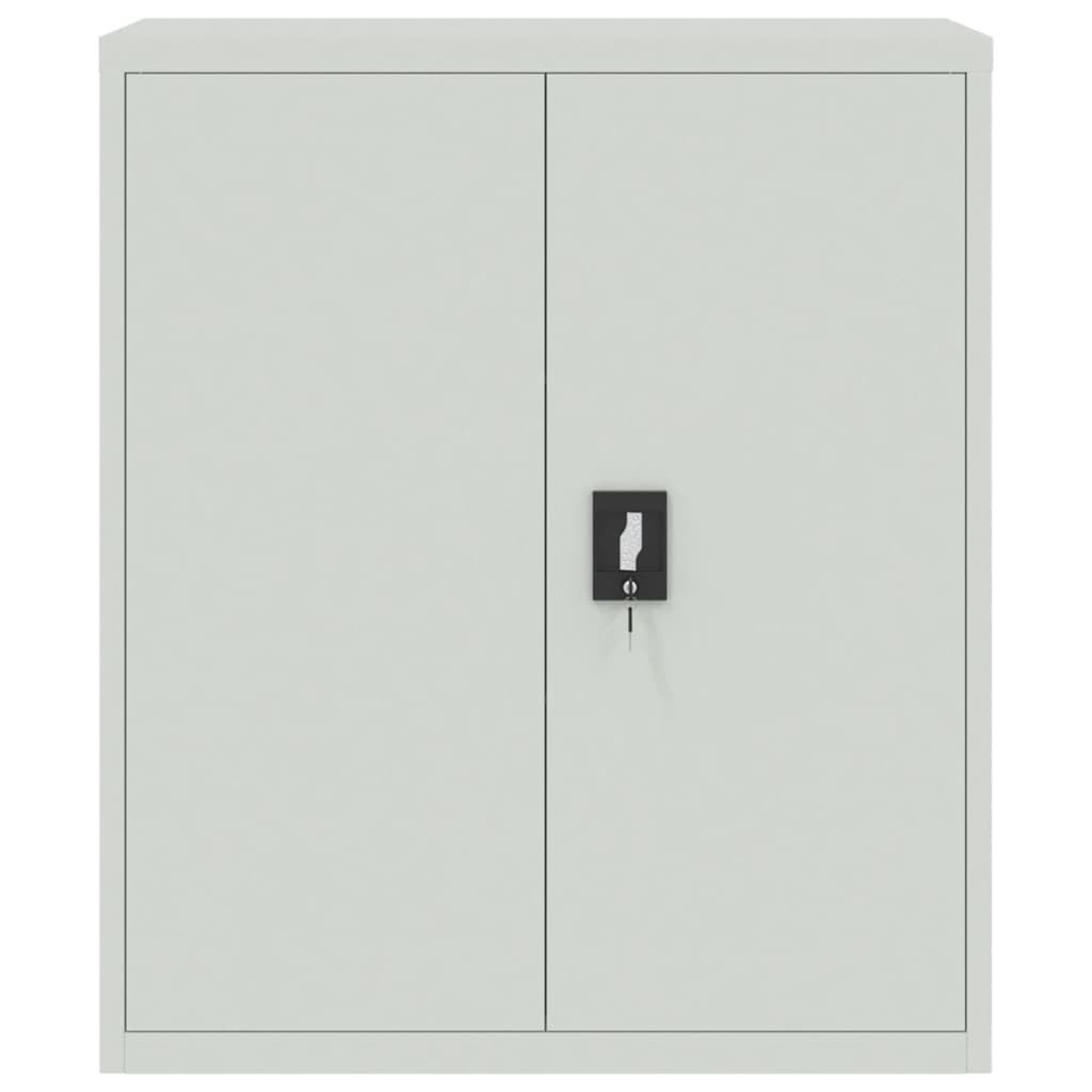 Armadio Classificatore Grigio Chiaro 90x40x145 cm in Acciaio | homemem39