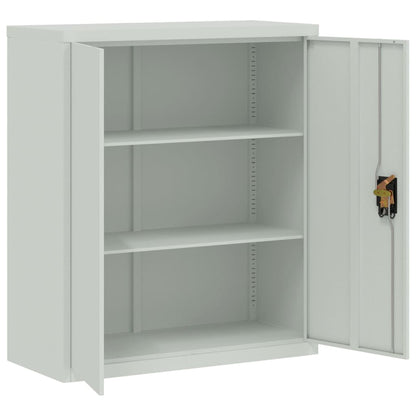 Armadio Classificatore Grigio Chiaro 90x40x145 cm in Acciaio | homemem39