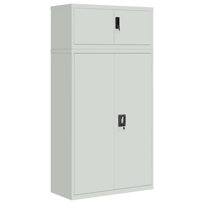 Armadio Classificatore Grigio Chiaro 90x40x180 cm in Acciaio | homemem39