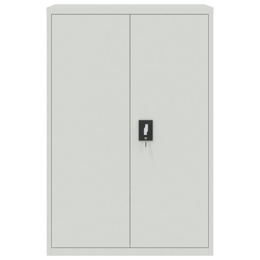 Armadio Classificatore Grigio Chiaro 90x40x180 cm in Acciaio - homemem39