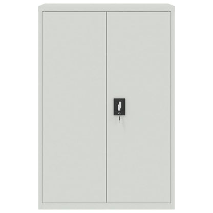 Armadio Classificatore Grigio Chiaro 90x40x180 cm in Acciaio - homemem39
