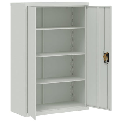Armadio Classificatore Grigio Chiaro 90x40x180 cm in Acciaio - homemem39
