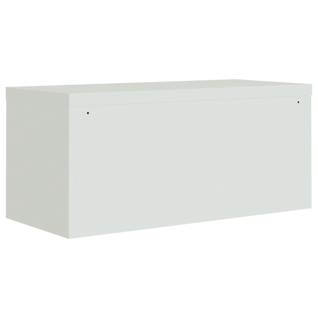 Armadio Classificatore Grigio Chiaro 90x40x220 cm in Acciaio | homemem39