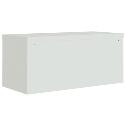 Armadio Classificatore Grigio Chiaro 90x40x220 cm in Acciaio | homemem39
