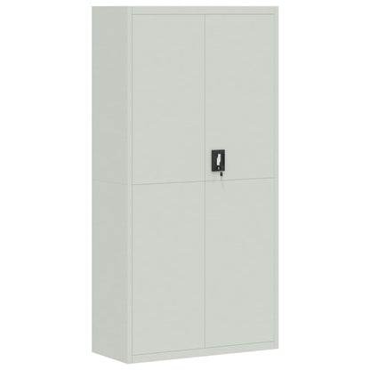 Armadio Classificatore Grigio Chiaro 90x40x220 cm in Acciaio | homemem39