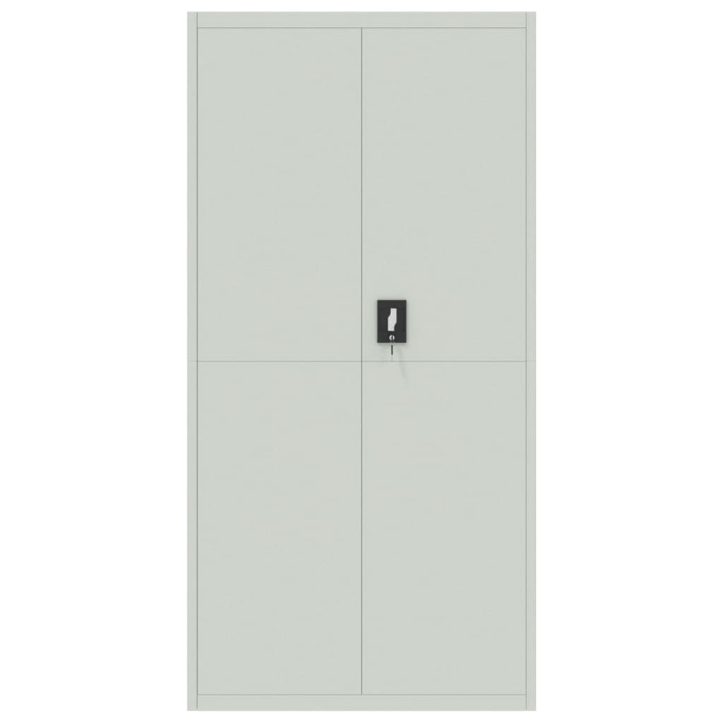 Armadio Classificatore Grigio Chiaro 90x40x220 cm in Acciaio | homemem39