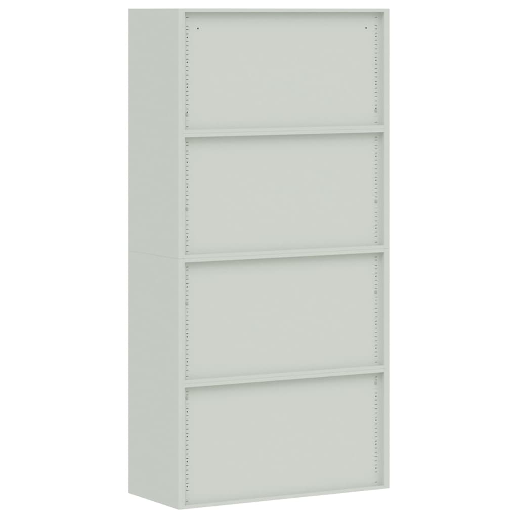 Armadio Classificatore Grigio Chiaro 90x40x220 cm in Acciaio | homemem39