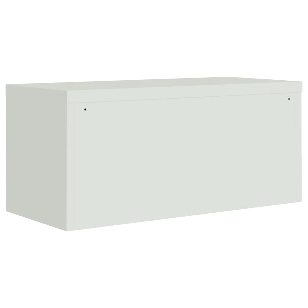 Armadio Classificatore Grigio Chiaro 90x40x240 cm in Acciaio | homemem39