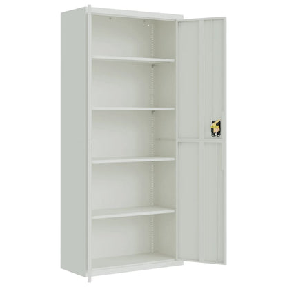 Armadio Classificatore Grigio Chiaro 90x40x240 cm in Acciaio | homemem39