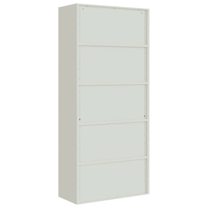 Armadio Classificatore Grigio Chiaro 90x40x240 cm in Acciaio | homemem39