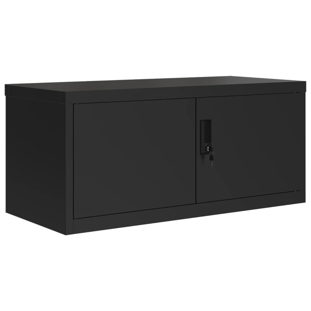 Armadio Classificatore Nero 90x40x110 cm in Acciaio | homemem39