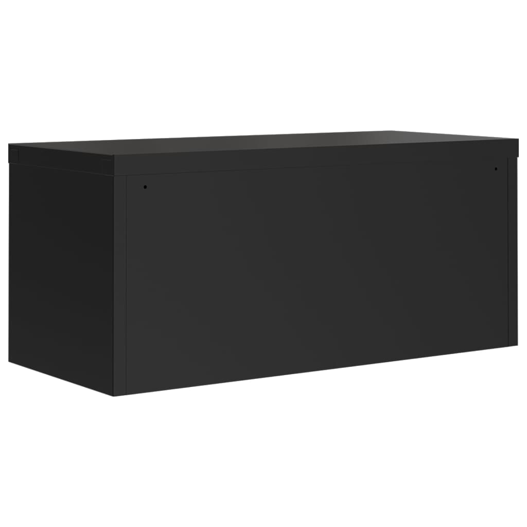 Armadio Classificatore Nero 90x40x110 cm in Acciaio | homemem39
