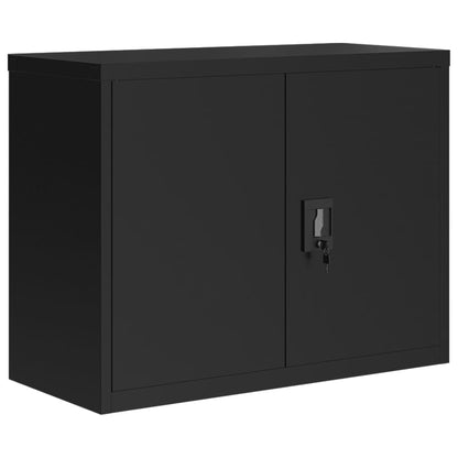 Armadio Classificatore Nero 90x40x110 cm in Acciaio | homemem39
