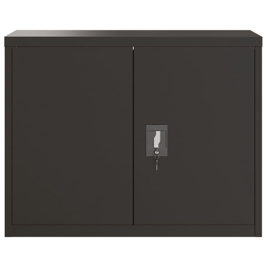 Armadio Classificatore Nero 90x40x110 cm in Acciaio | homemem39