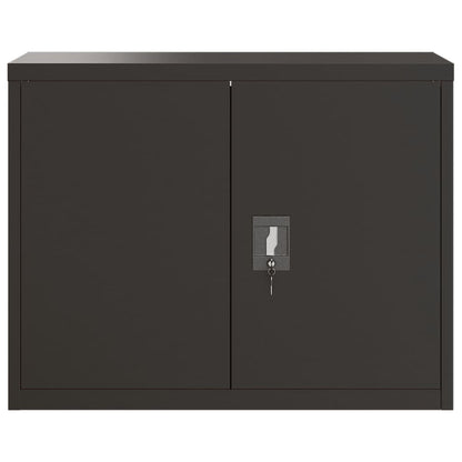 Armadio Classificatore Nero 90x40x110 cm in Acciaio | homemem39