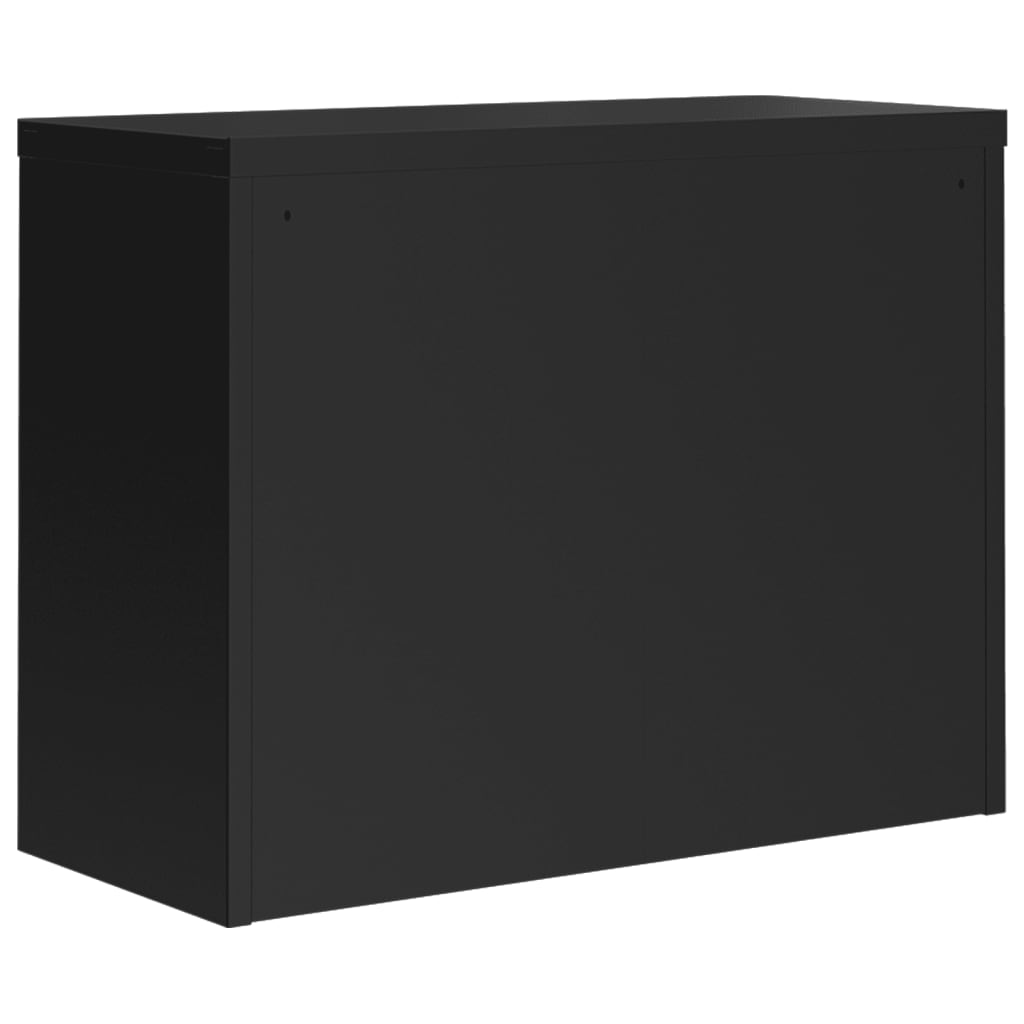 Armadio Classificatore Nero 90x40x110 cm in Acciaio | homemem39