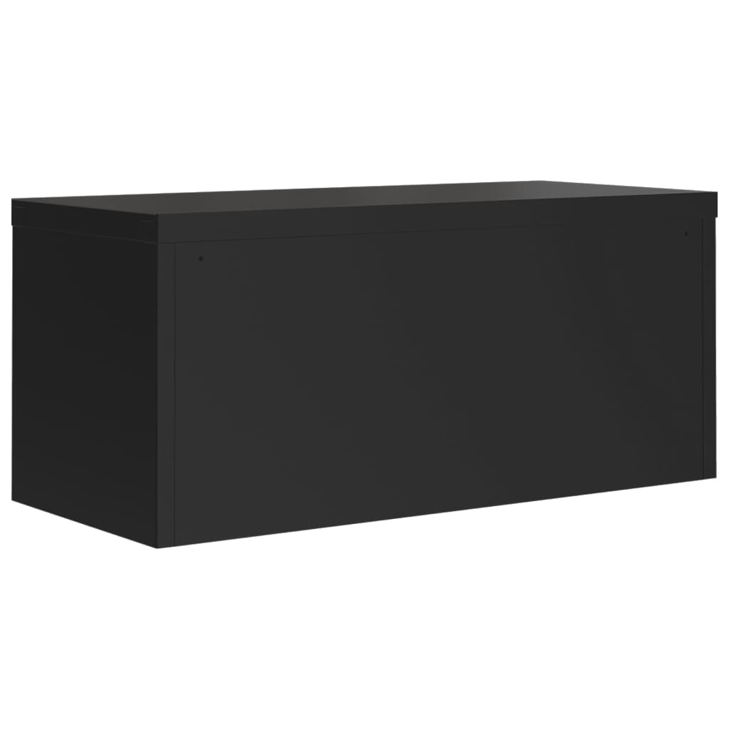Armadio Classificatore Nero 90x40x130 cm in Acciaio | homemem39