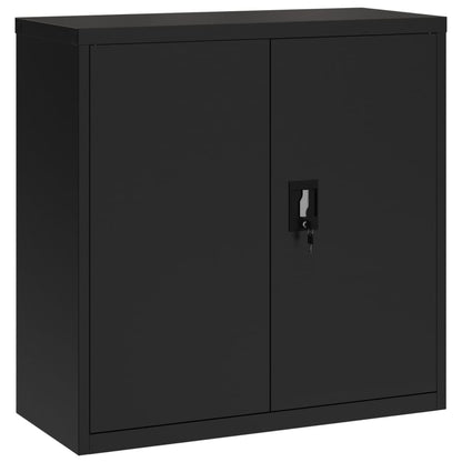 Armadio Classificatore Nero 90x40x130 cm in Acciaio | homemem39