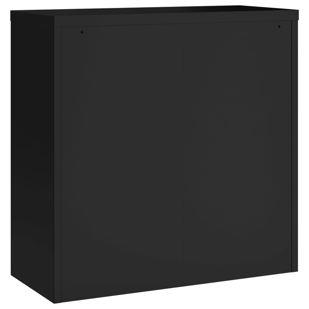 Armadio Classificatore Nero 90x40x130 cm in Acciaio | homemem39