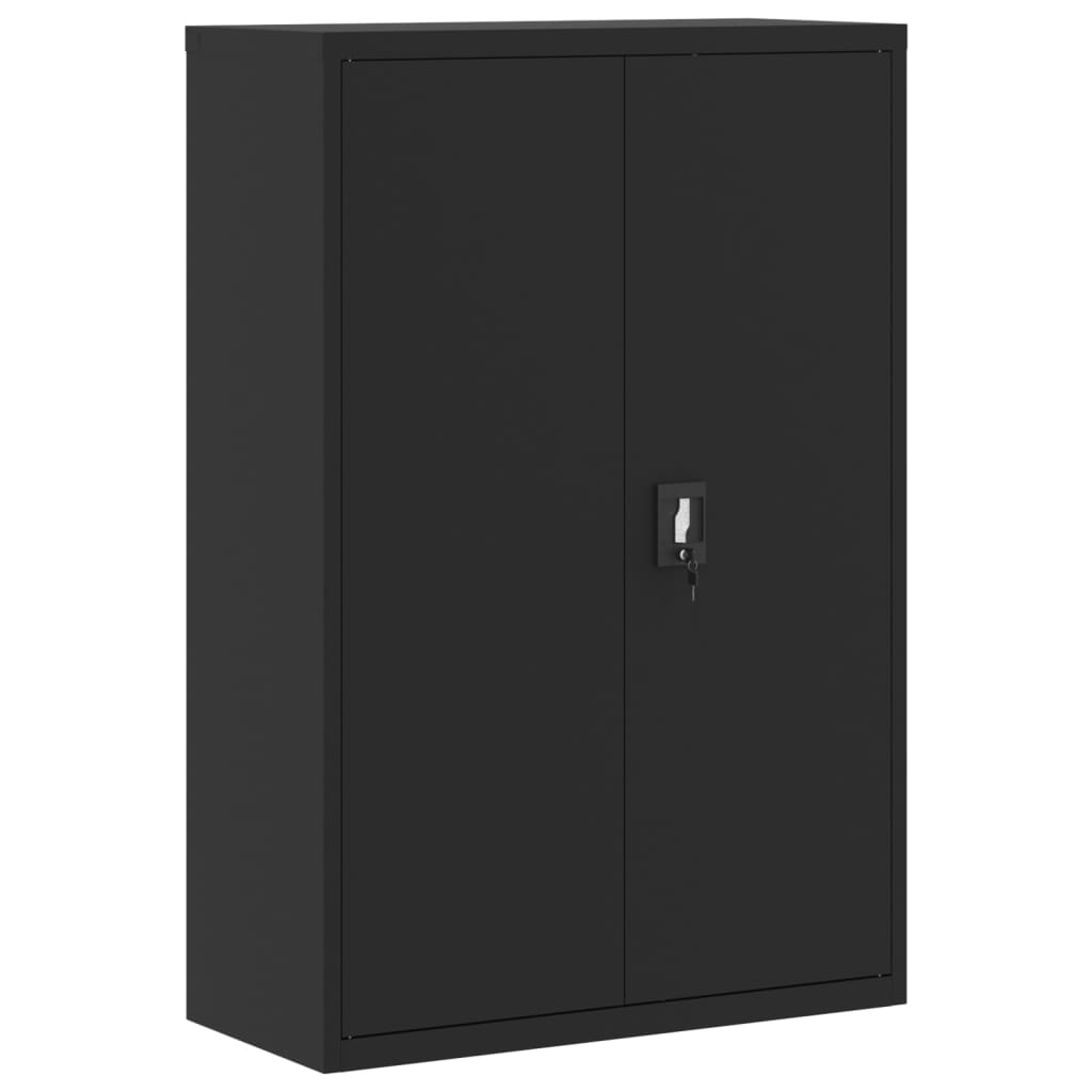 Armadio Classificatore Nero 90x40x180 cm in Acciaio | homemem39