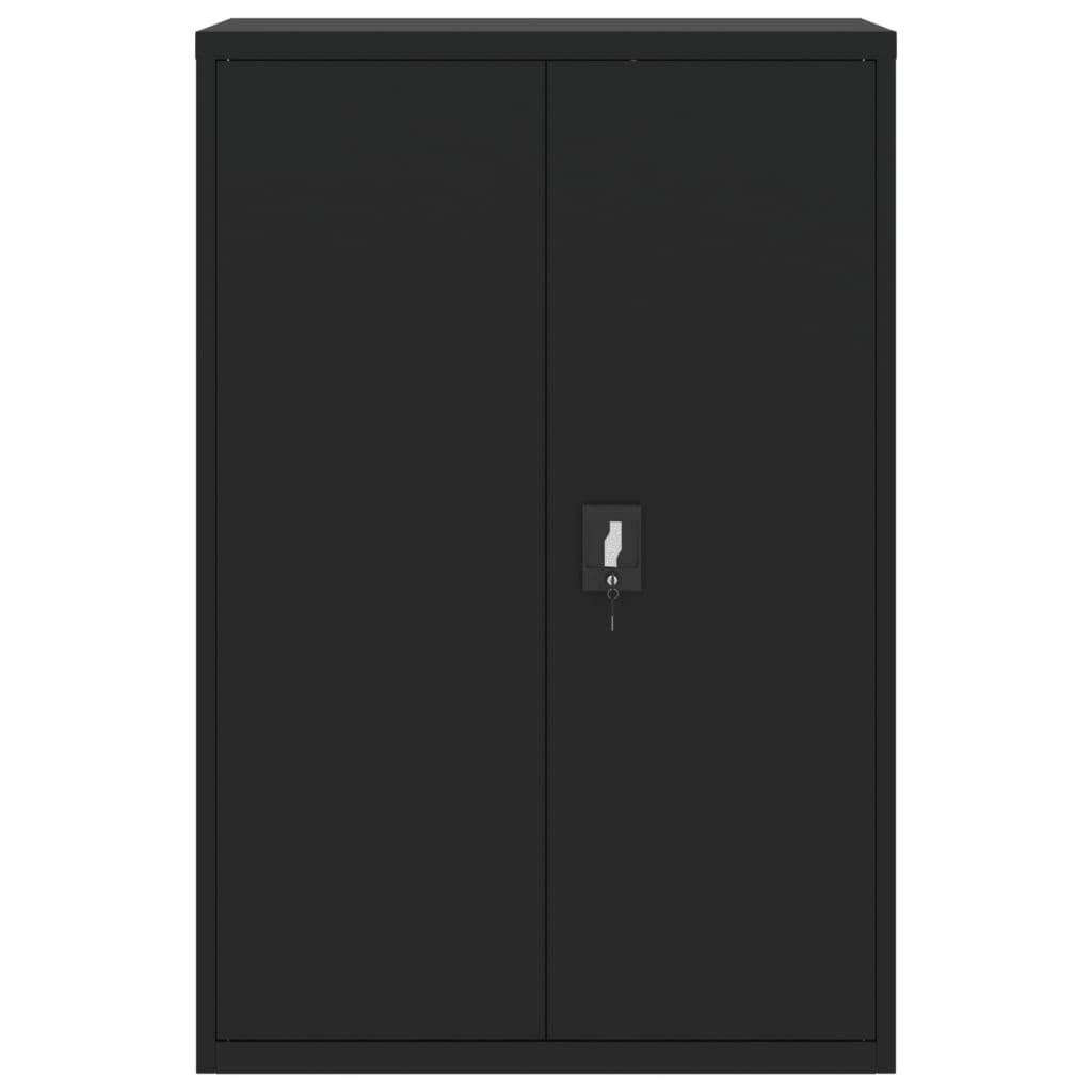 Armadio Classificatore Nero 90x40x180 cm in Acciaio | homemem39