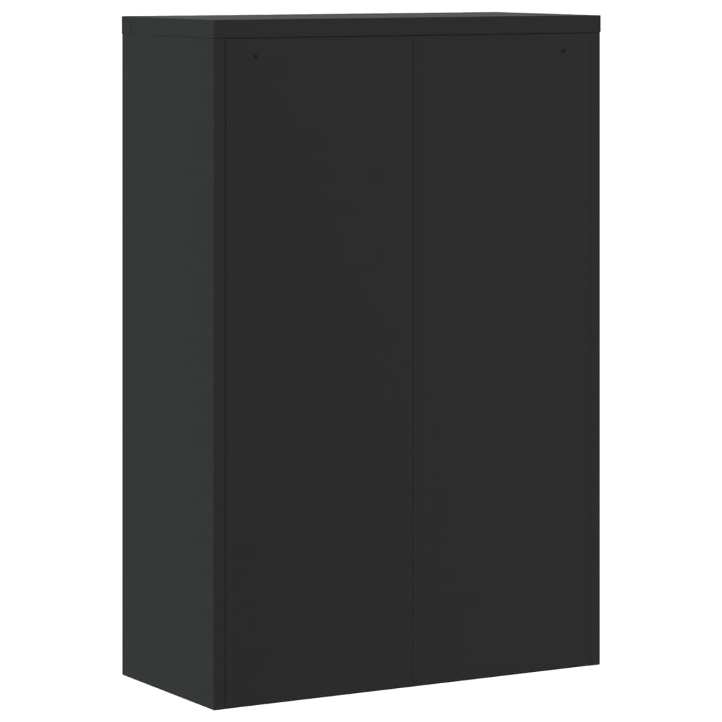 Armadio Classificatore Nero 90x40x180 cm in Acciaio | homemem39