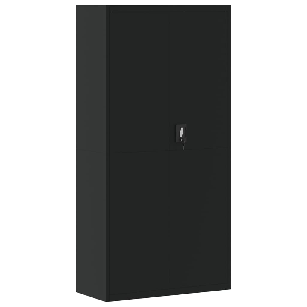 Armadio Classificatore Nero 90x40x220 cm in Acciaio | homemem39
