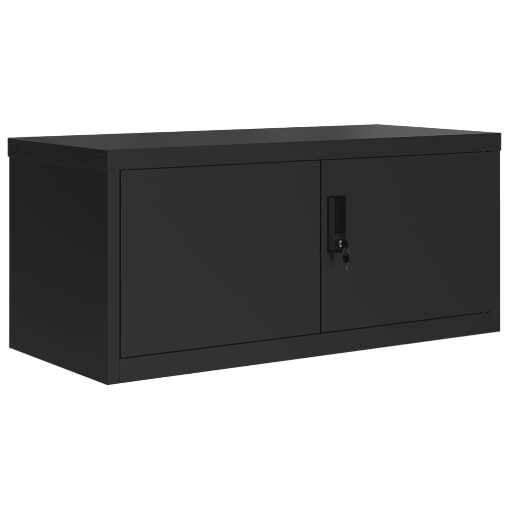 Armadio Classificatore Nero 90x40x240 cm in Acciaio | homemem39