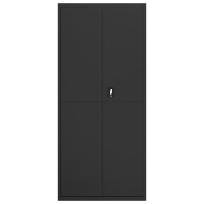 Armadio Classificatore Nero 90x40x240 cm in Acciaio | homemem39
