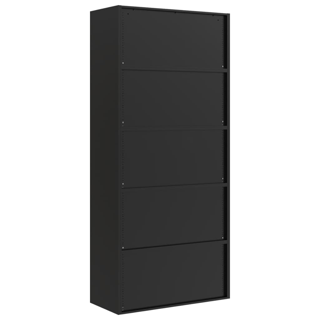 Armadio Classificatore Nero 90x40x240 cm in Acciaio | homemem39