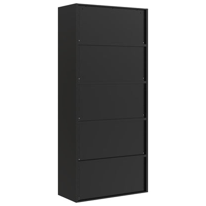 Armadio Classificatore Nero 90x40x240 cm in Acciaio | homemem39
