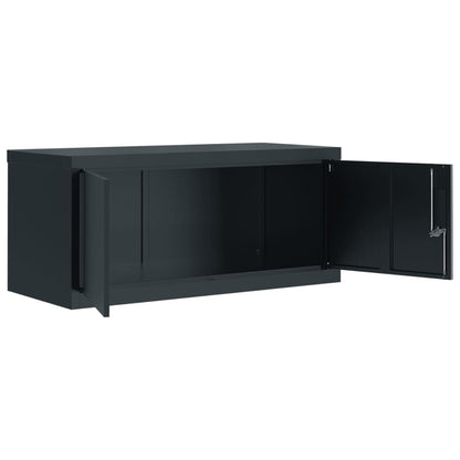 Armadio Classificatore Antracite 90x40x130 cm in Acciaio | homemem39