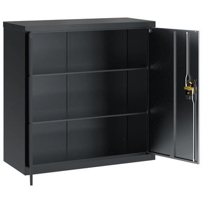 Armadio Classificatore Antracite 90x40x130 cm in Acciaio | homemem39