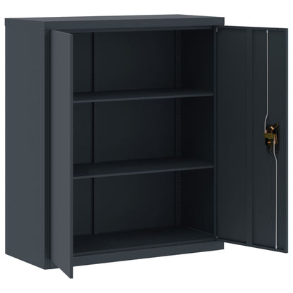 Armadio Classificatore Antracite 90x40x145 cm in Acciaio | homemem39