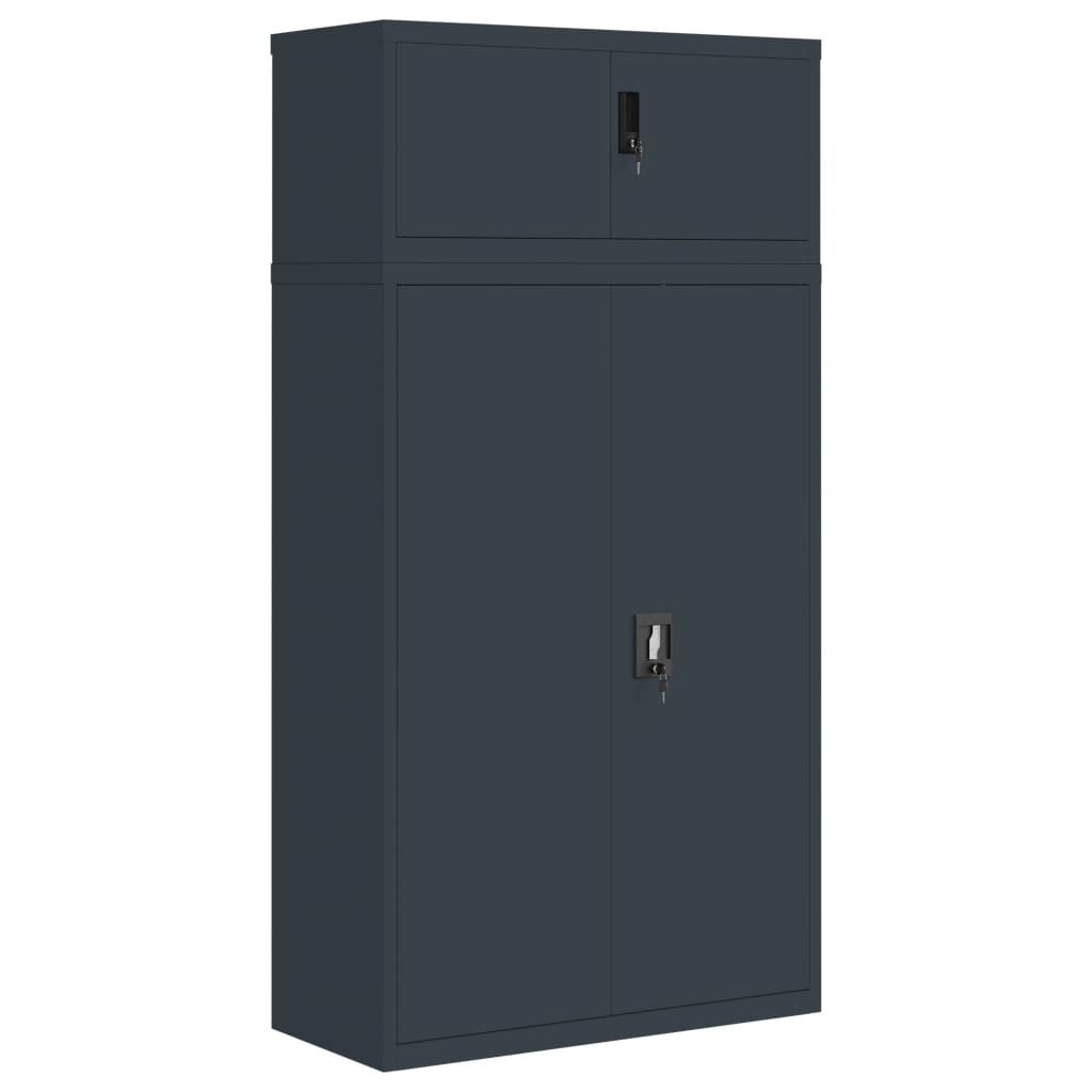 Armadio Classificatore Antracite 90x40x180 cm in Acciaio | homemem39