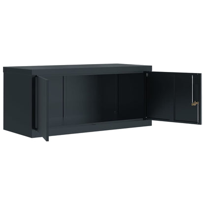 Armadio Classificatore Antracite 90x40x220 cm in Acciaio | homemem39