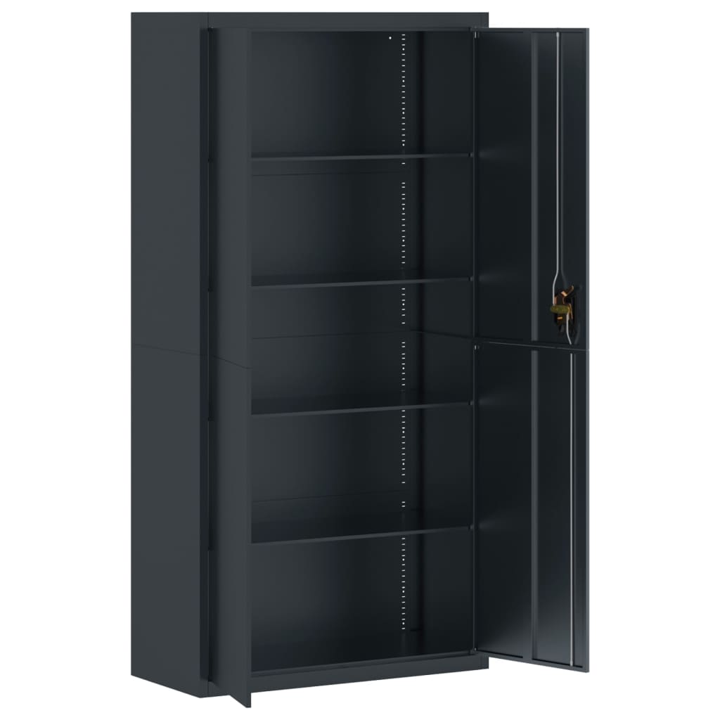 Armadio Classificatore Antracite 90x40x220 cm in Acciaio | homemem39