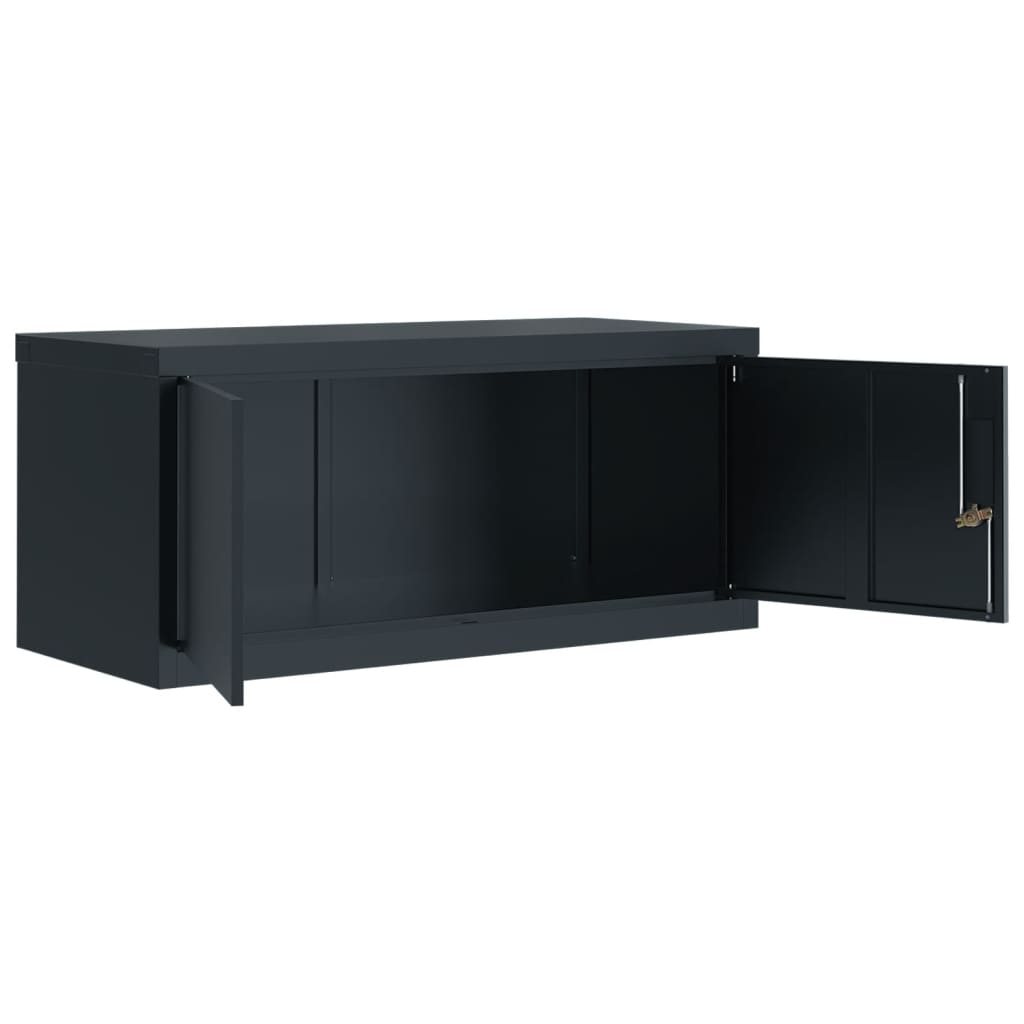 Armadio Classificatore Antracite 90x40x240 cm in Acciaio | homemem39
