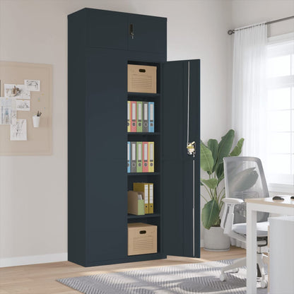 Armadio Classificatore Antracite 90x40x240 cm in Acciaio | homemem39