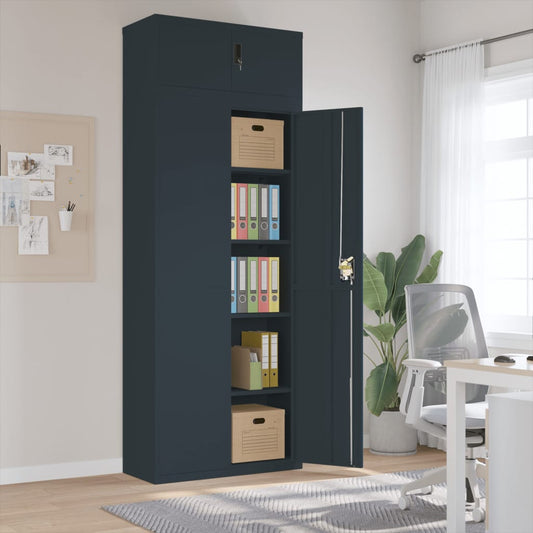 Armadio Classificatore Antracite 90x40x240 cm in Acciaio | homemem39